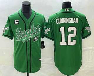 Men's Philadelphia Eagles #12 Randall Cunningham Green C Patch Cool Base Stitched Baseball Jersey,We sell and wholesale Men's Philadelphia Eagles #12 Randall Cunningham Green C Patch Cool Base Stitched Baseball Jersey on line form chian!